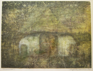 Timmersloh 1 (aquarellierte Radierung)